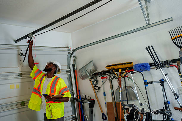 Professional Garage Door Panel Replacement technician working in Rains County County, TX